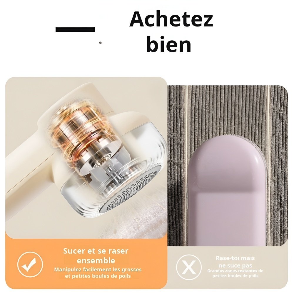 Tondeuse Anti-bouloche Compacte et Portable à Affichage Numérique Rechargeable