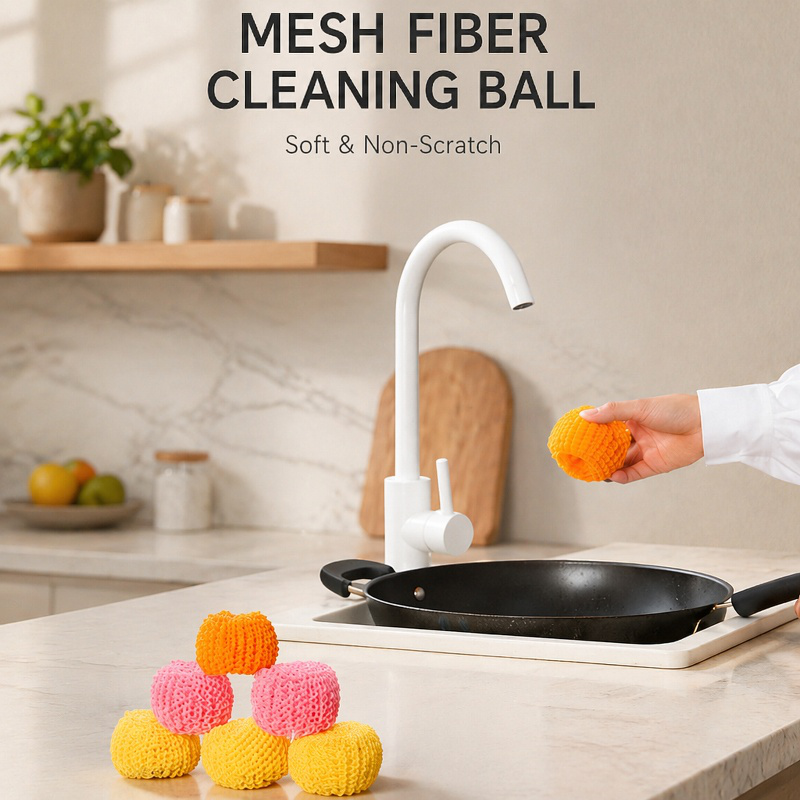 Nano cleaning balls for kitchen dishwashing