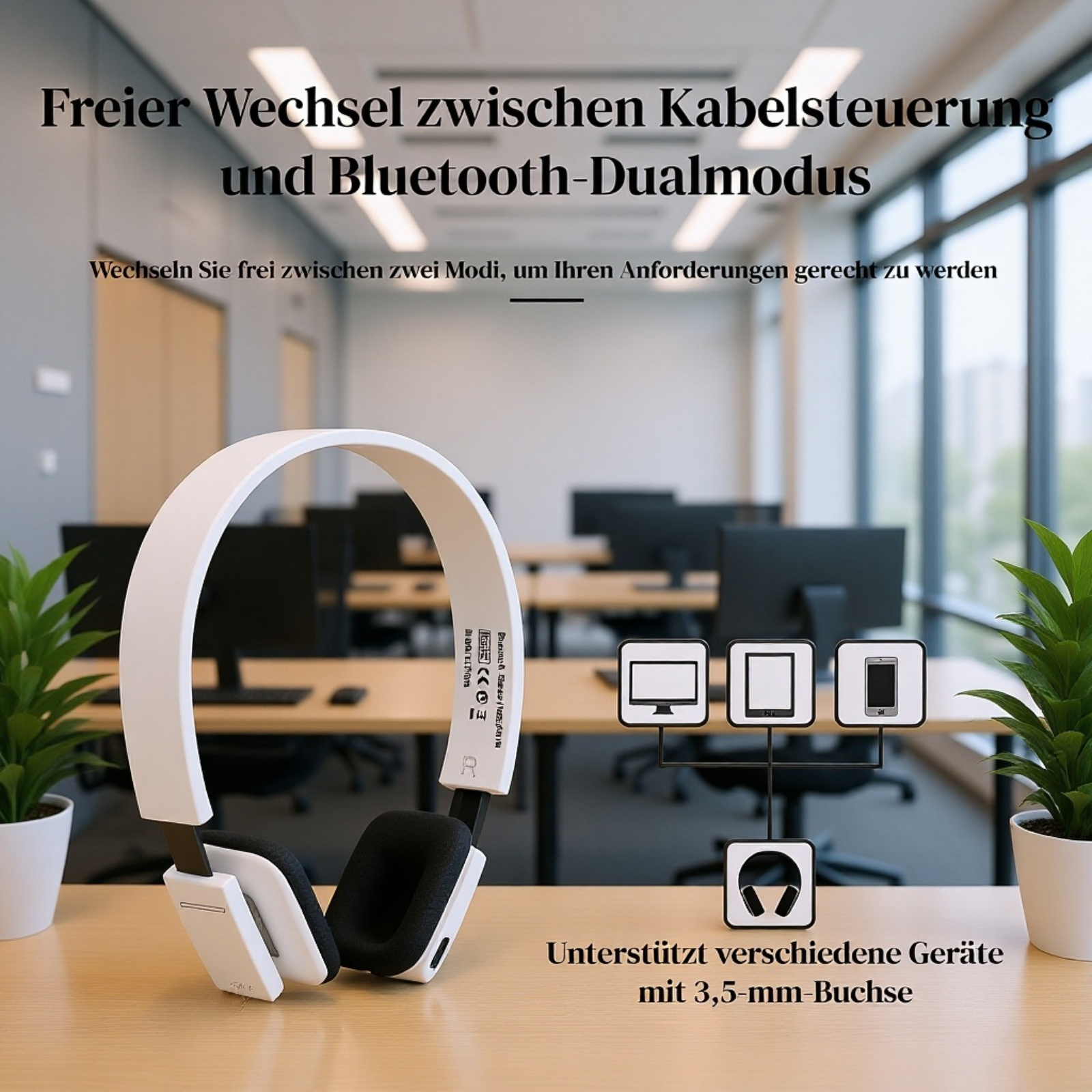 Stilvolle Kopfhörer im japanischen Stil für Studenten