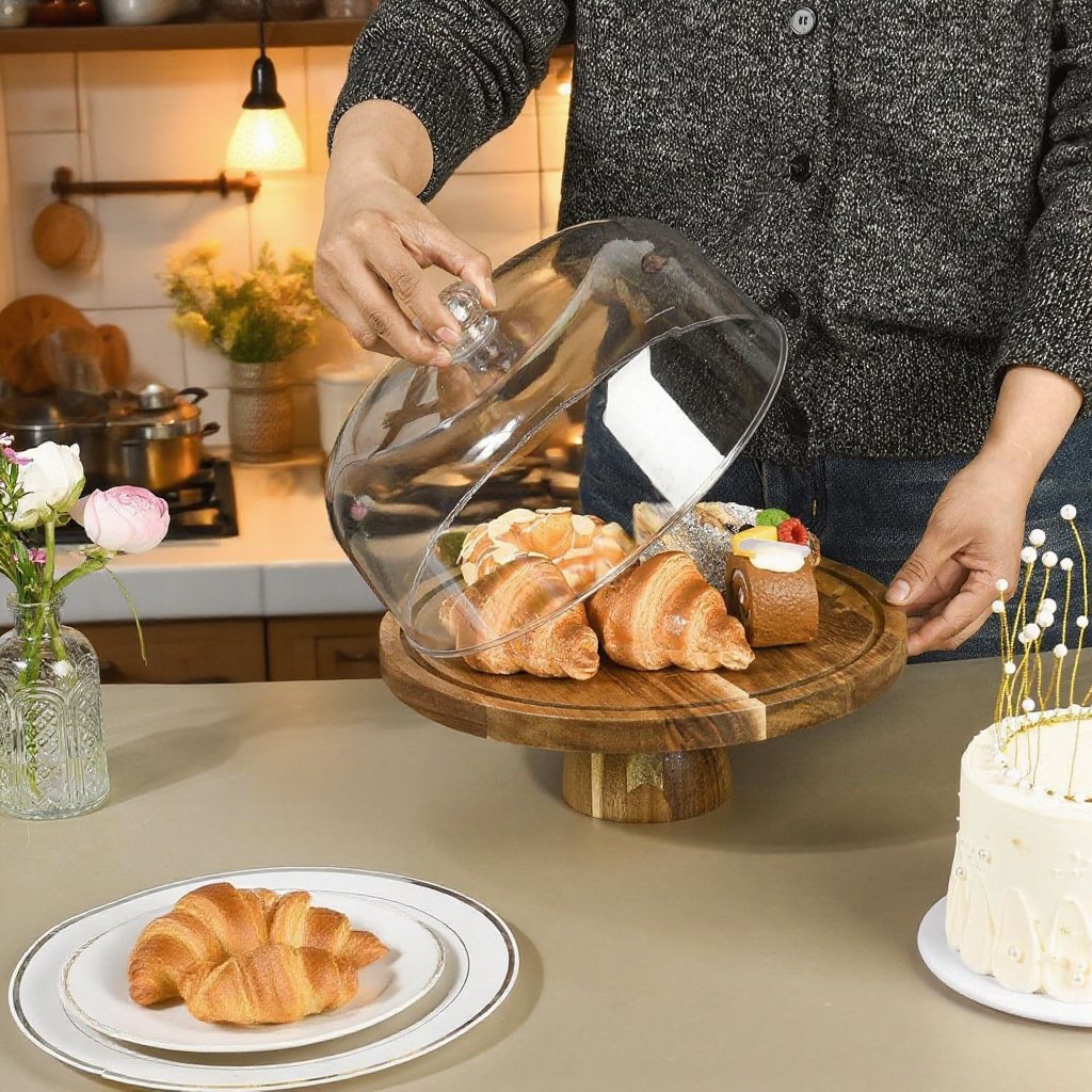 생일 케이크에 사용된 실목 원형 베이스