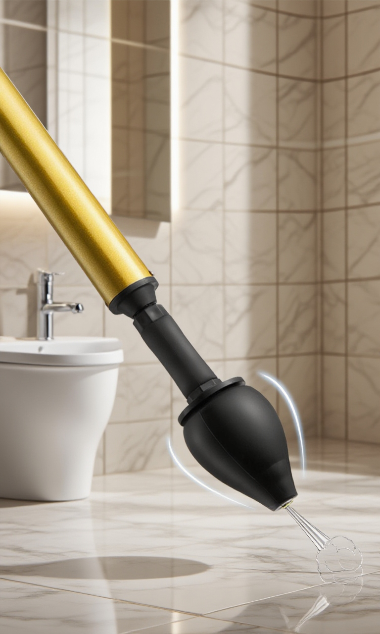 一体型ステンレス製トイレ疎通器全体画像