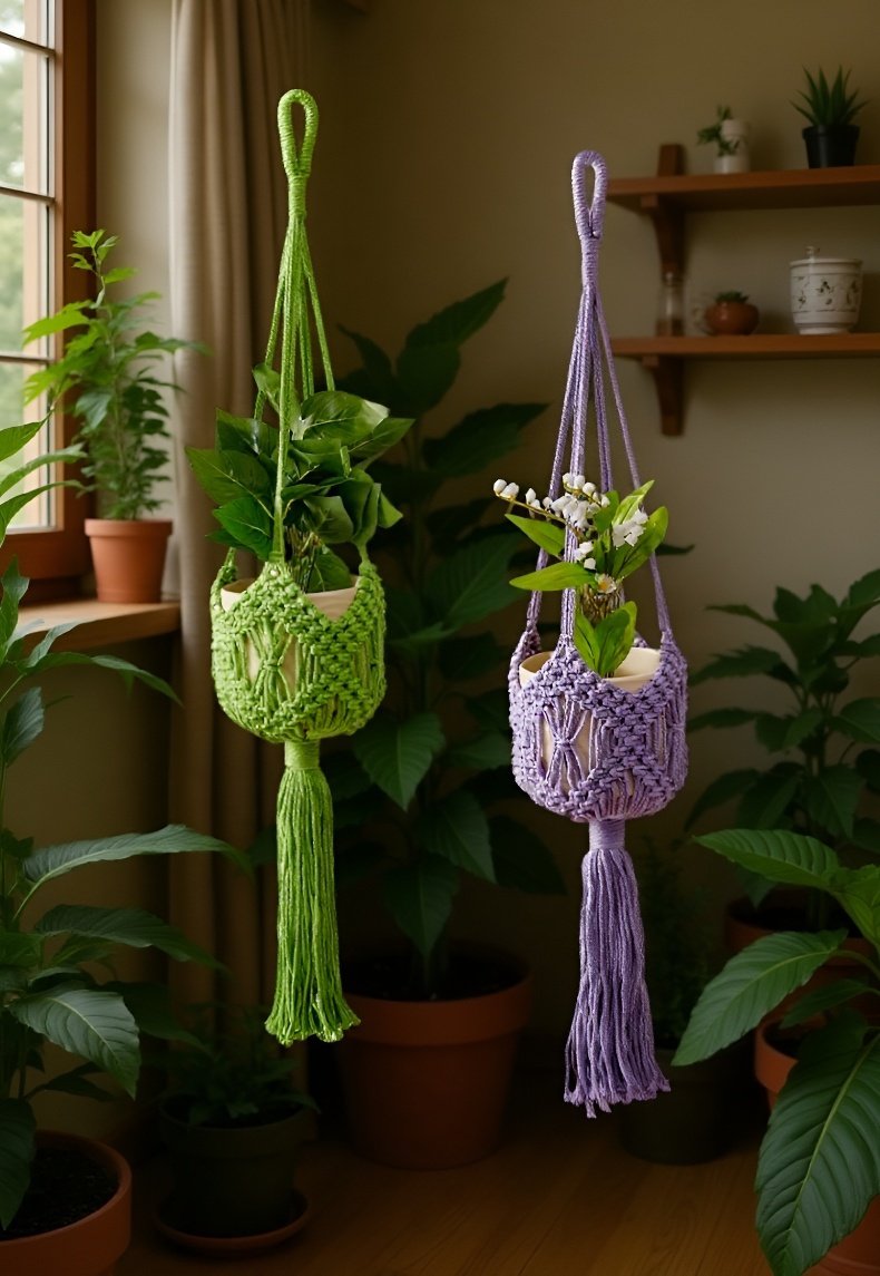 取り付け簡単な手作り吊り鉢ネットの使用方法