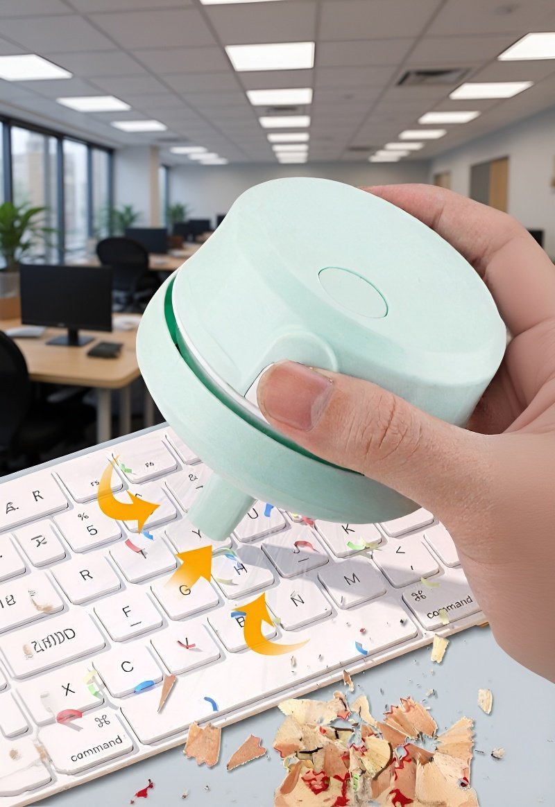 机上の小さなゴミも綺麗にできる吸塵器