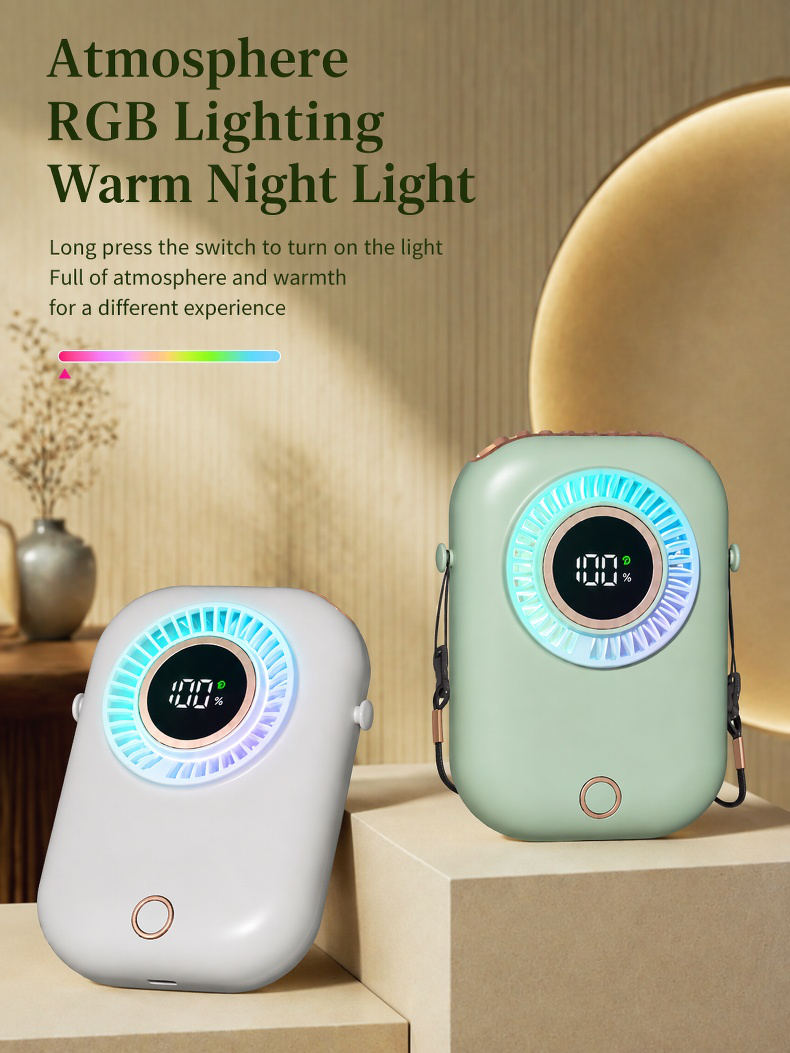 Portable neck fan for outdoor activities