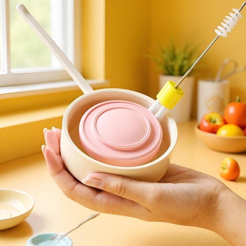 Cepillo limpiador de extremos muertos multifuncional con diseño de hongo