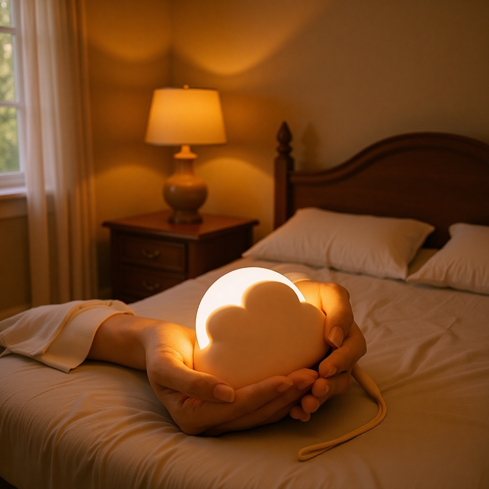 寝室のデスクトップミニオーナメントテーブルランプ誕生日プレゼント新しいインターネットセレブクリエイティブ充電かわいいクラウドナイトライト