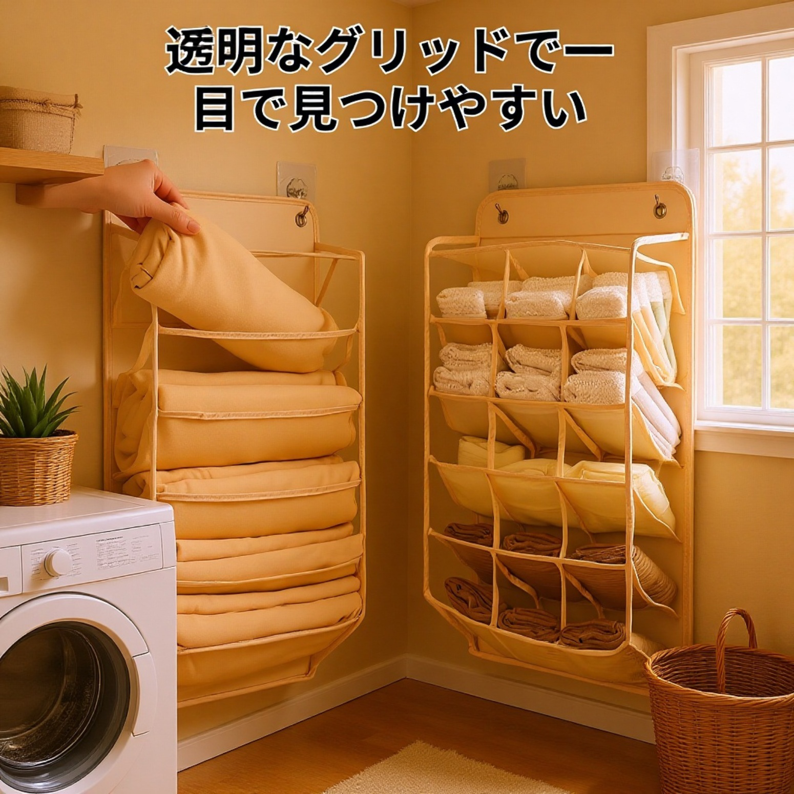 スタイリッシュなデザインの内衣収納掛けバッグ