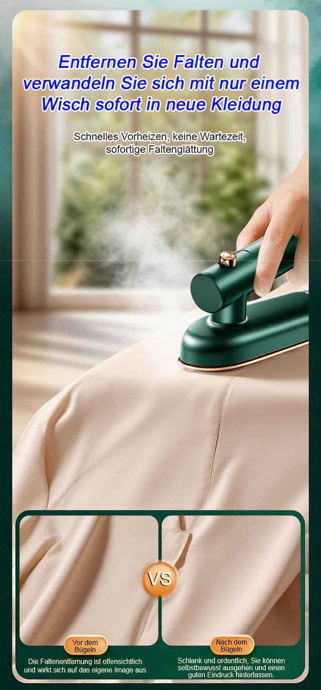 Handliches Dampfbügeleisen mit schneller Aufheizzeit