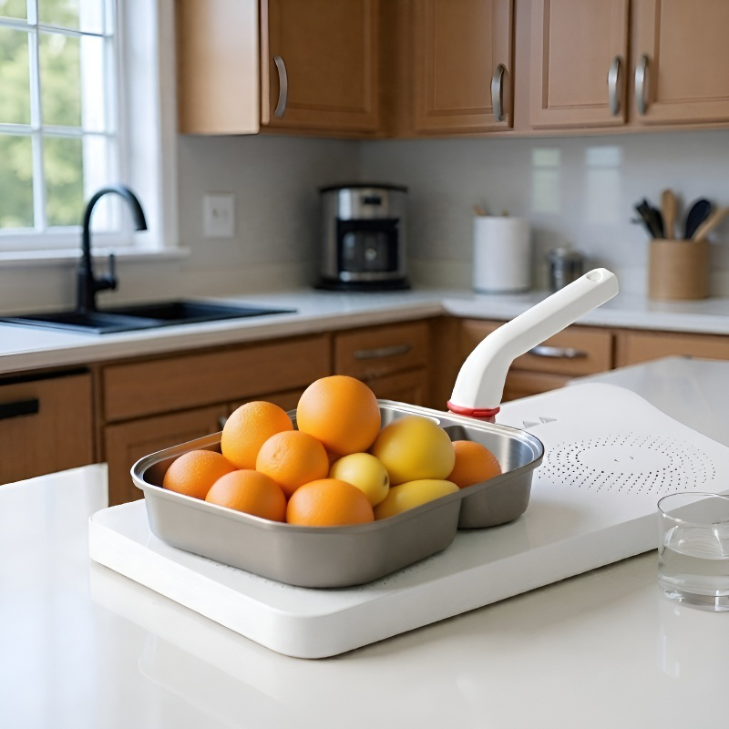 Sartén de desayuno de titanio tres en uno, antiadherente y de fondo grueso