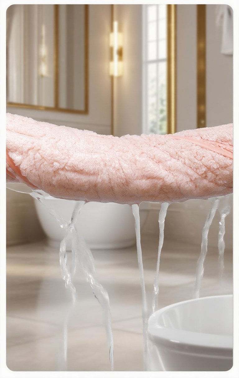 Savý ručník použitý v koupelně