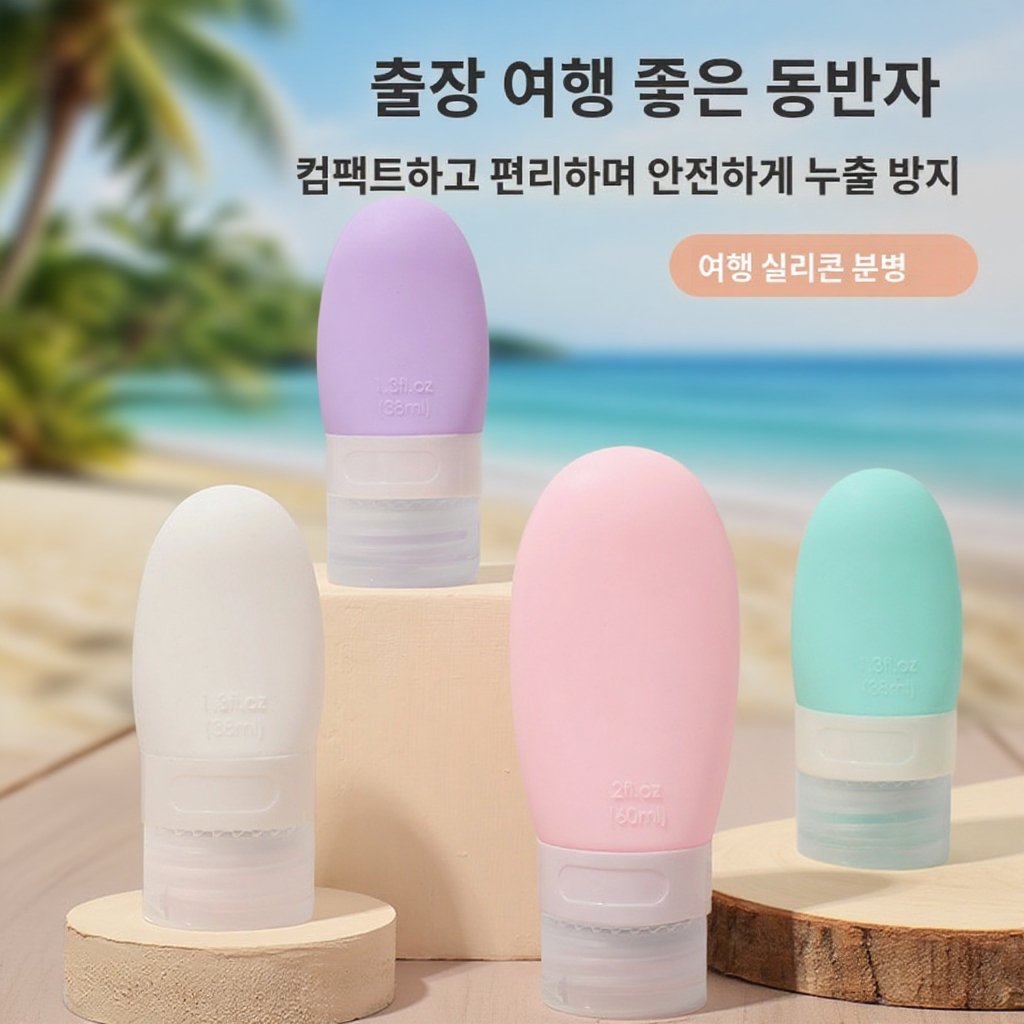 신형 실리콘 휴대용 여행 로션 분리 포장병