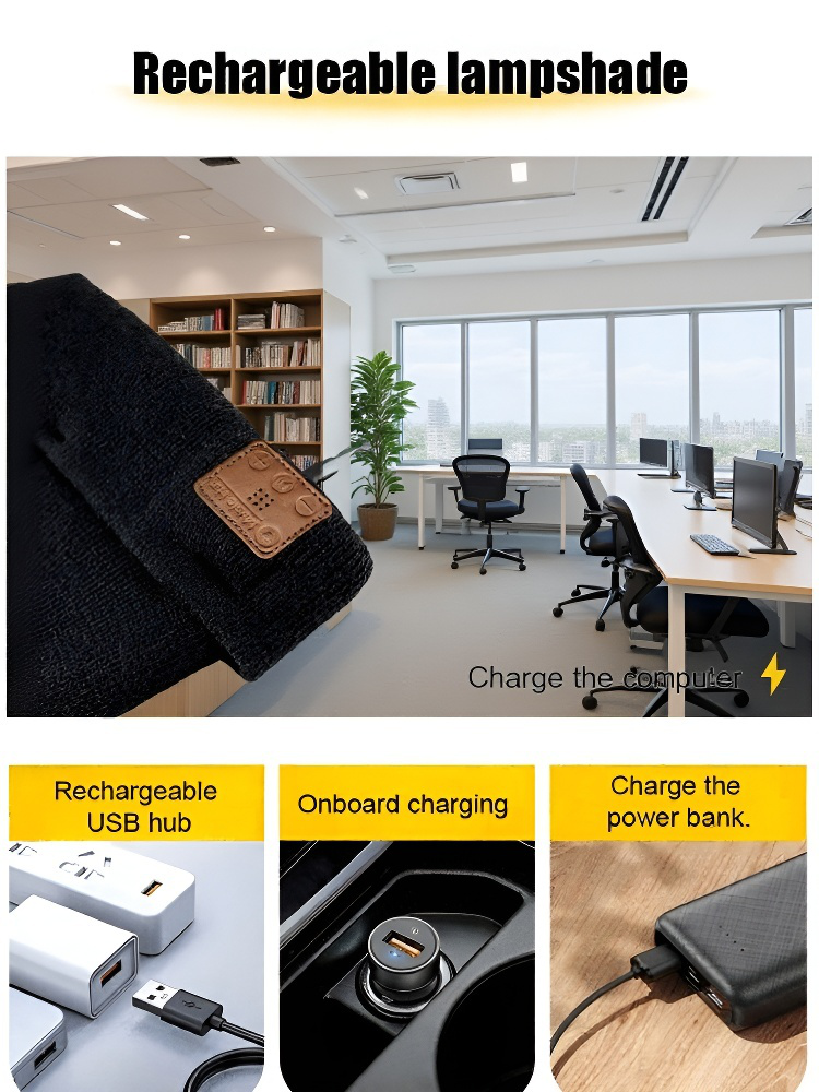 قبعة موسيقية مزودة بإضاءة LED ملونة وقابلة للشحن وبتقنية البلوتوث