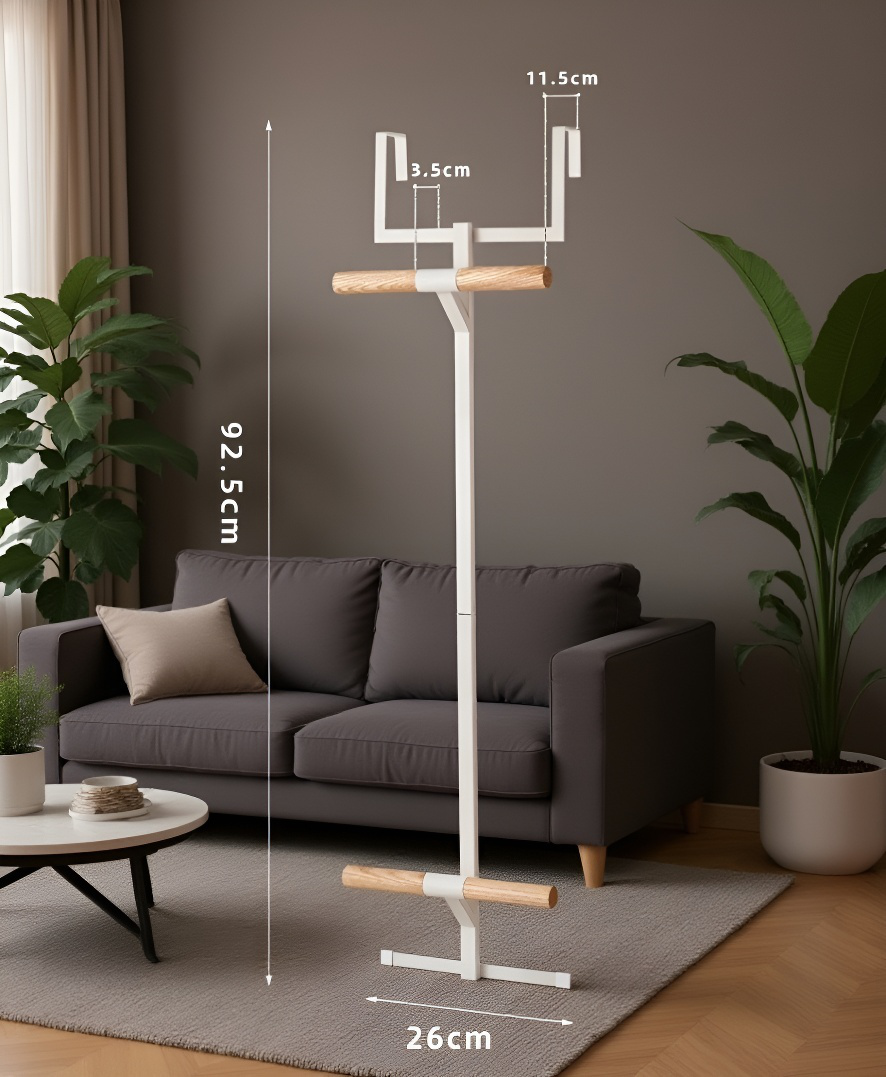 寝室のドア裏に取り付けた収納ハンガー