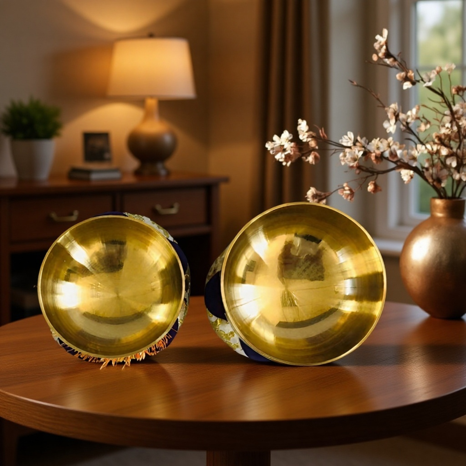 Copper chime with traditional Japanese design