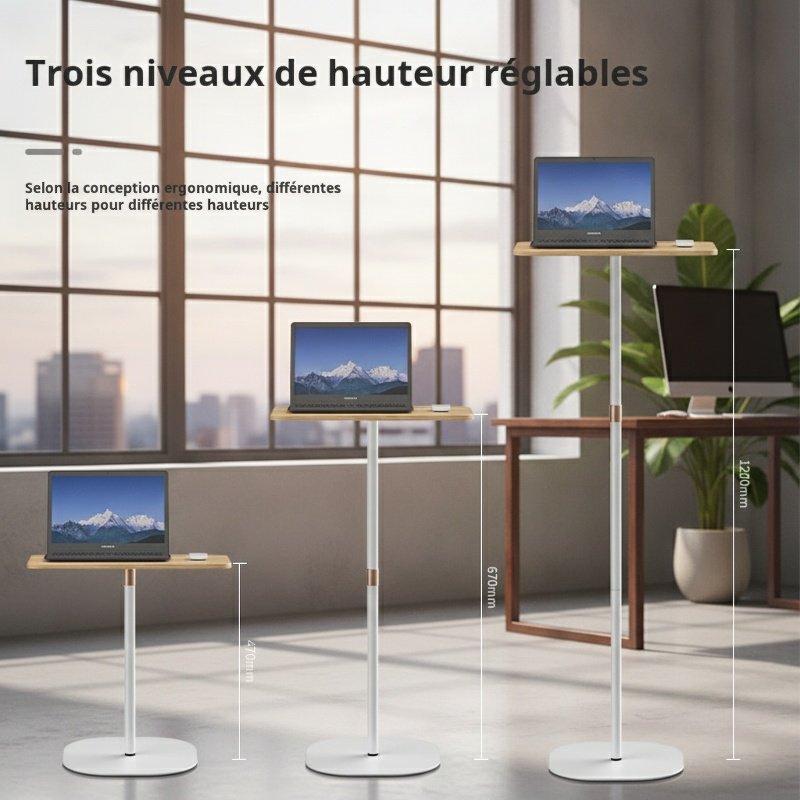 Établi de type élévateur à table d'appoint 47 ~ 120 cm, réglage de la hauteur 32 cm × 42 cm, mini ét