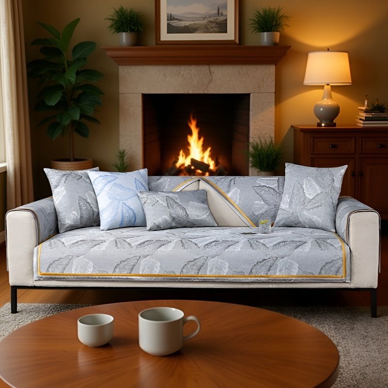 レザーソファークッションアイスシルクカバークロス 夏の滑り止め涼しい感じクッションクーラーカバーカバー