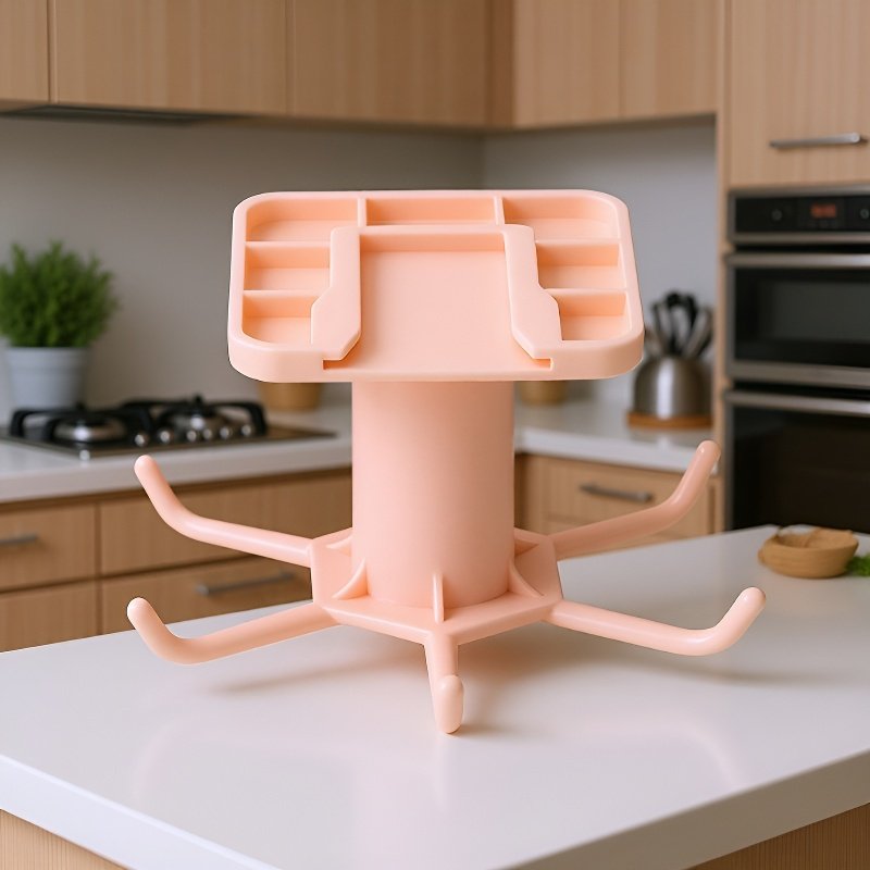 Estante superior para gabinete de cocina con ganchos