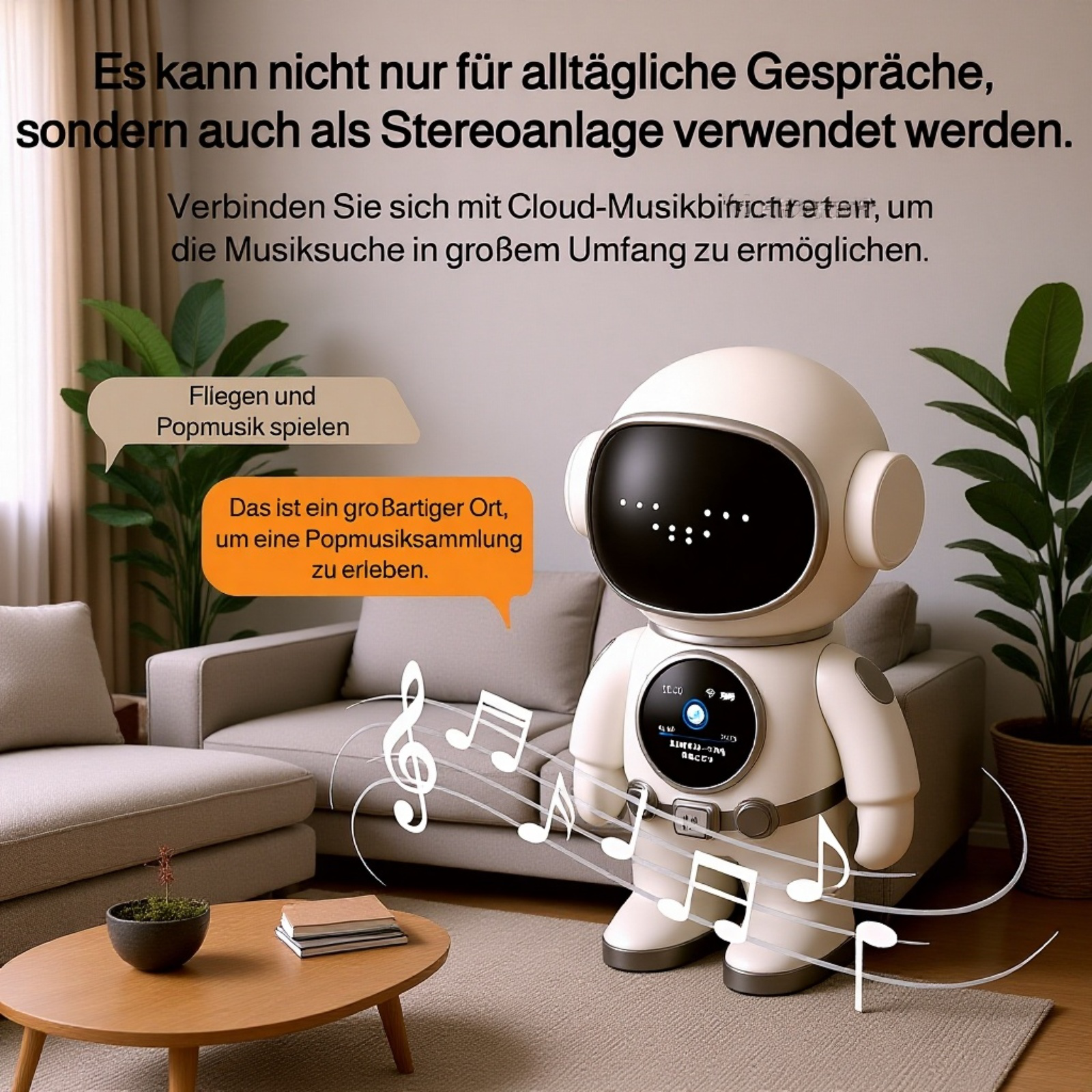 DeepSeek Doubao Smart AI Toy, Dialog-KI-Roboter, Chat-Begleiter, WLAN-Bluetooth-Lautsprecher, Lernma