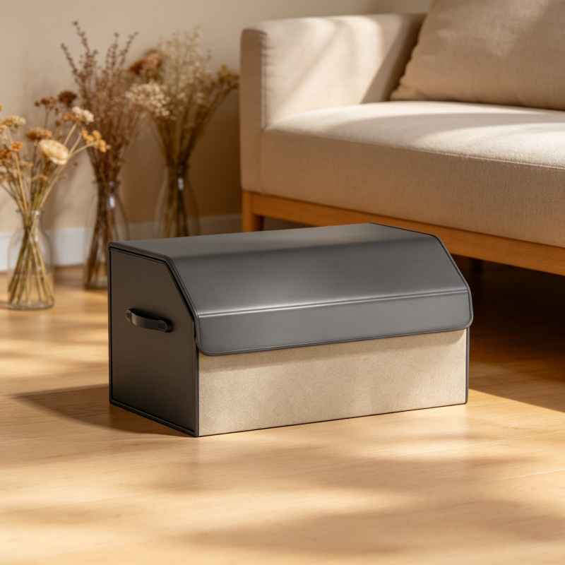 Foldable Leather Car Trunk Organizer