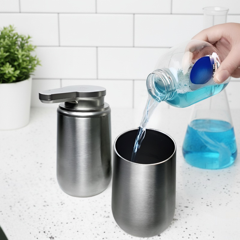 Automatic Sensor Stainless Steel Soap Dispenser Home Kitchen Soap Box