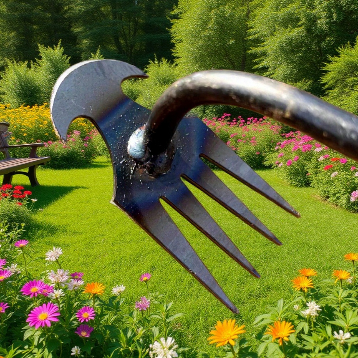 Unkrautvernichter Schaufel für eine gepflegte Gartenfläche