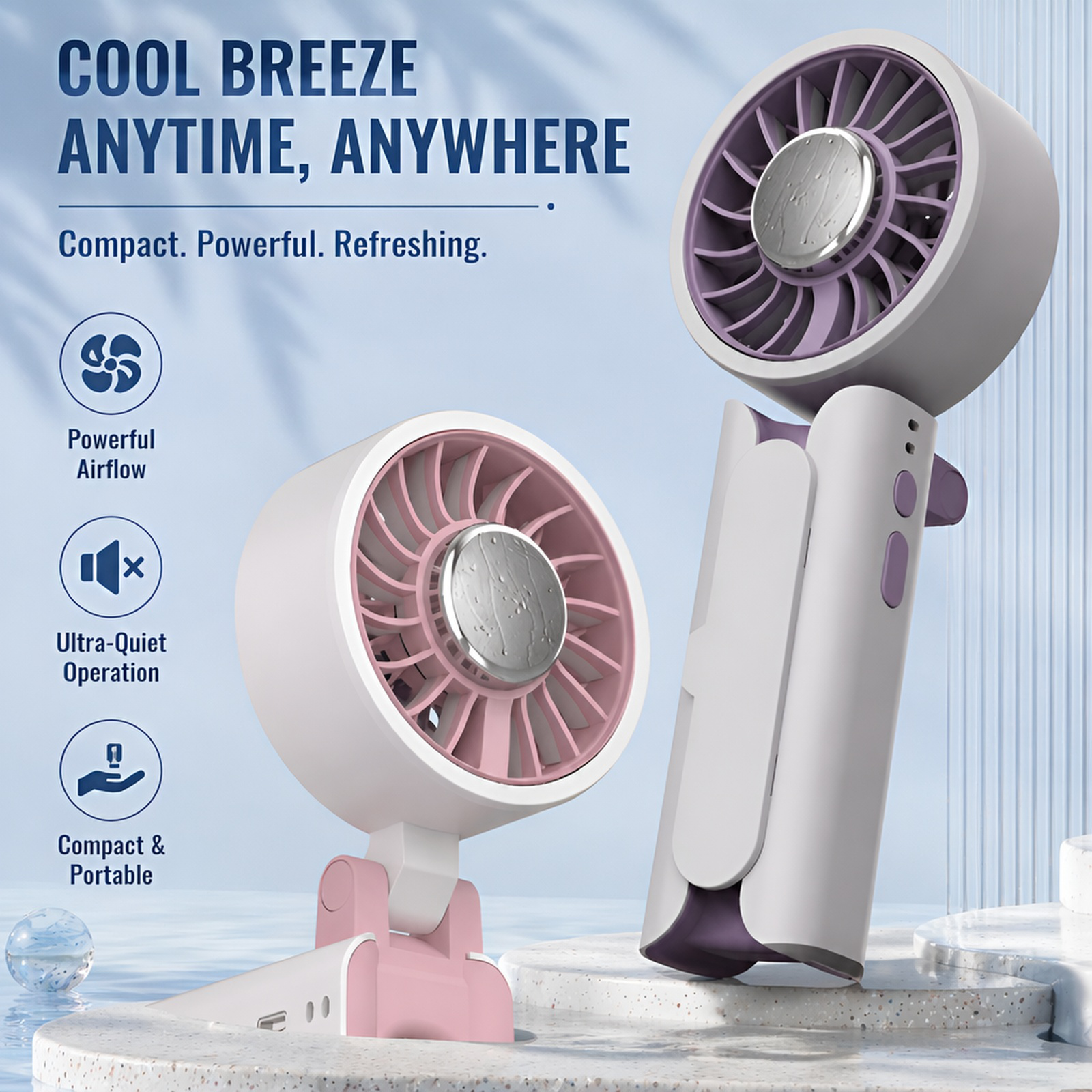 Cooling Plate Handheld Fan