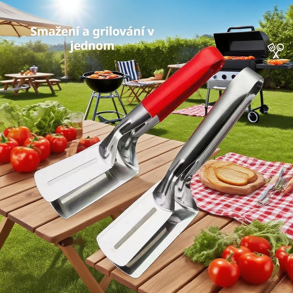 Čínská kuchyňská obracečka 2 v 1 proti popálení