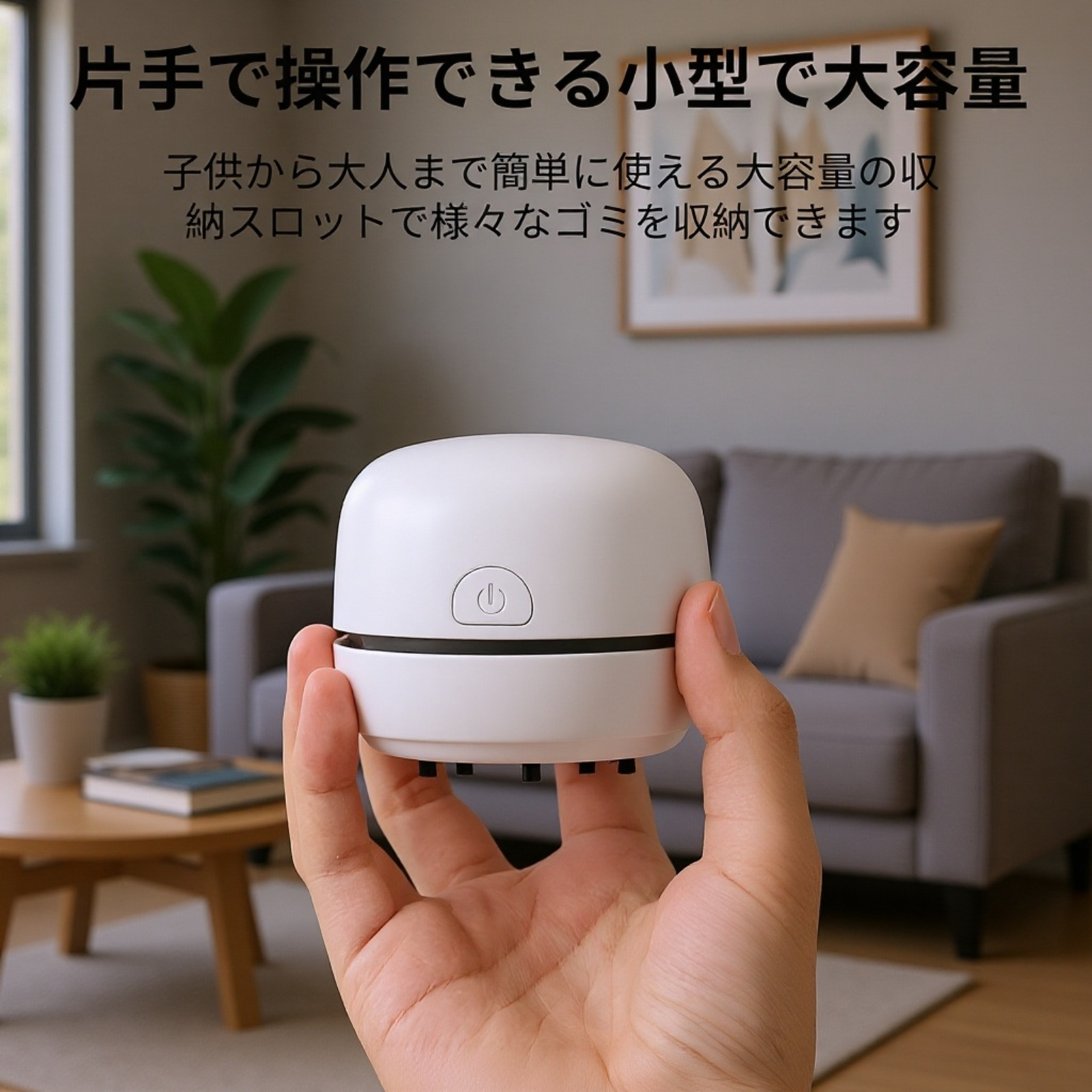 デスク用ミニポータブル静音強力吸引クリーナー