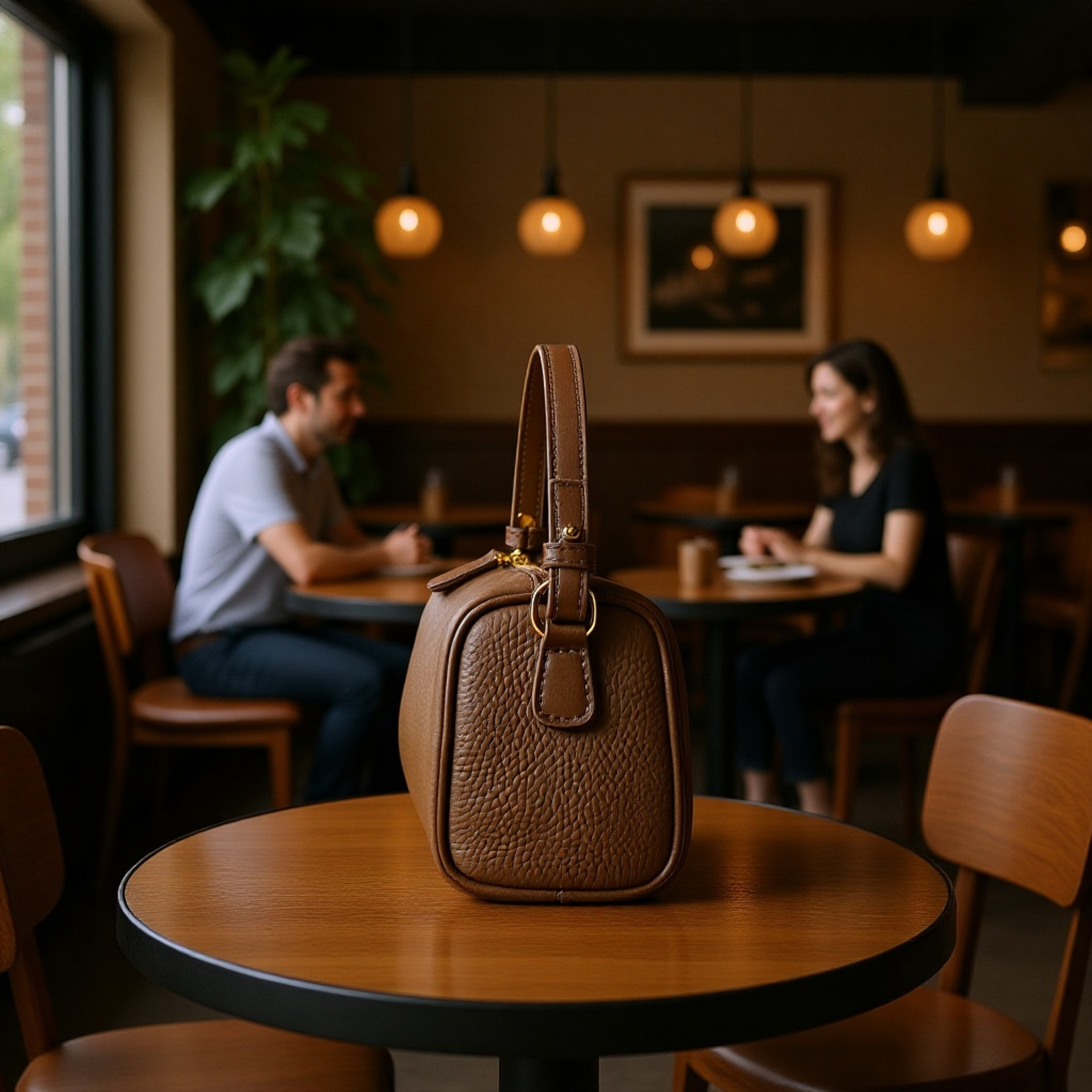 高級感あふれるレディースバッグの持ち手部分ディテール