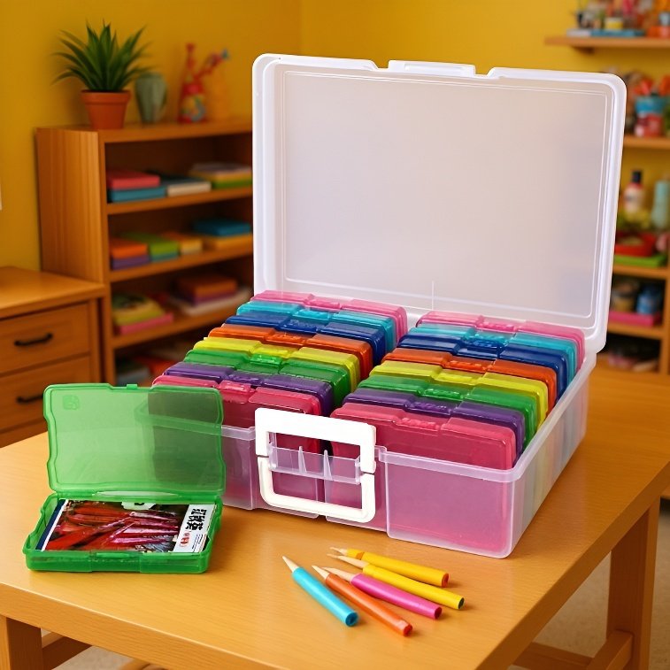 صندوق تخزين بلاستيكي مع غطاء محكم