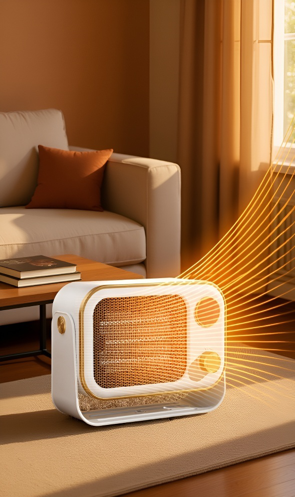 Low Noise Adjustable PTC Fever Heater front view