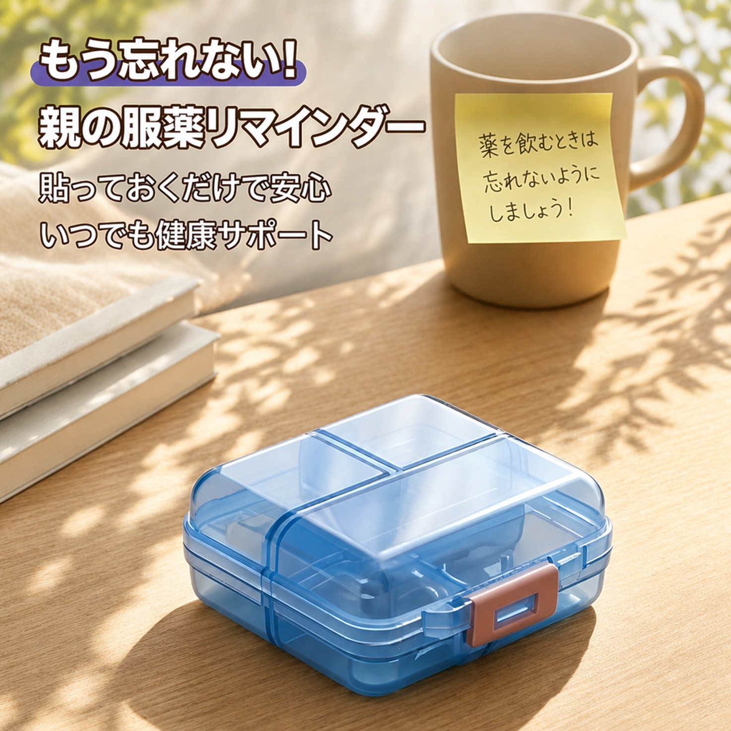 7区画携帯用防湿密封ピルケース