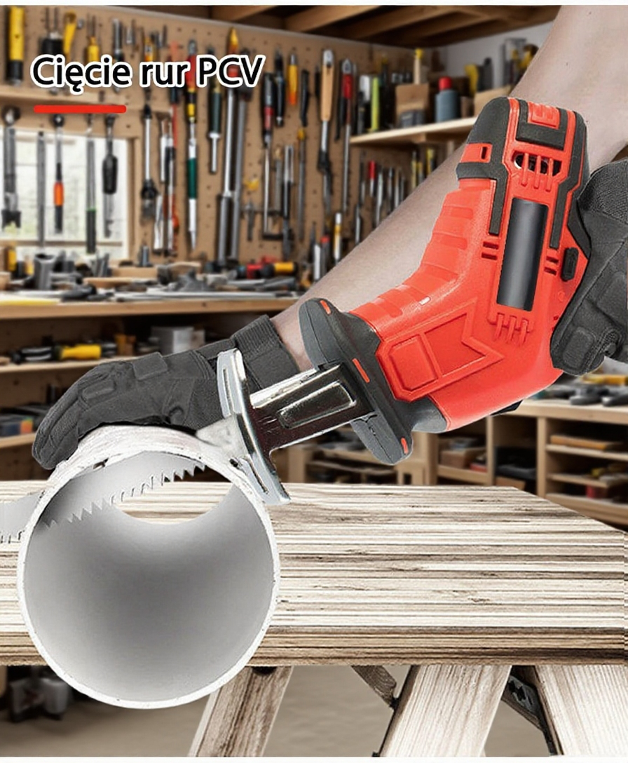 Piła na baterie litowe w ogrodzie