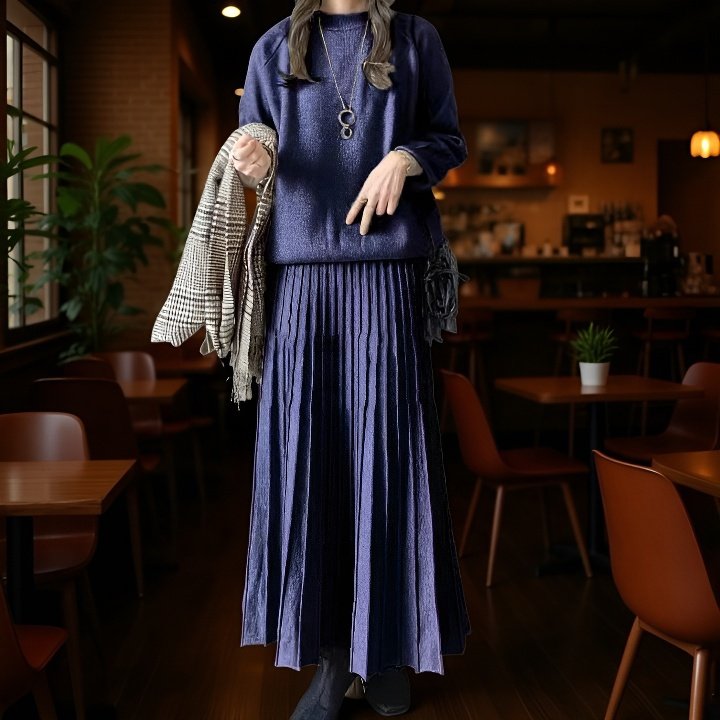 無地セミスカート2点セット詳細写真