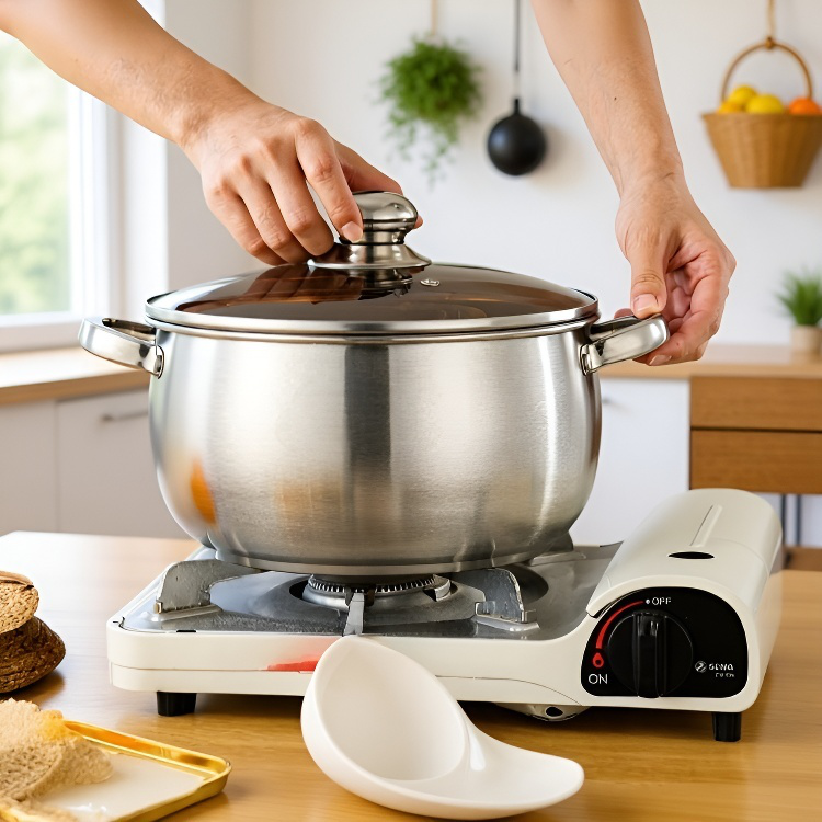 Pot à pommes épaissi en acier inoxydable SL304
