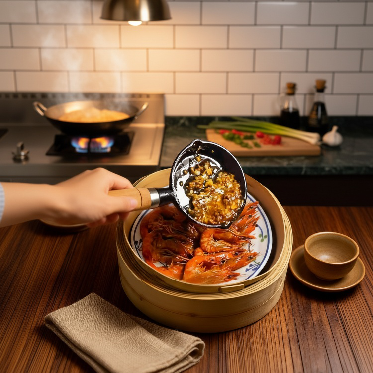 Casserole en fer avec protection contre les éclaboussures