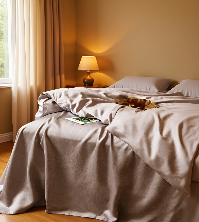 Silk down comforter set