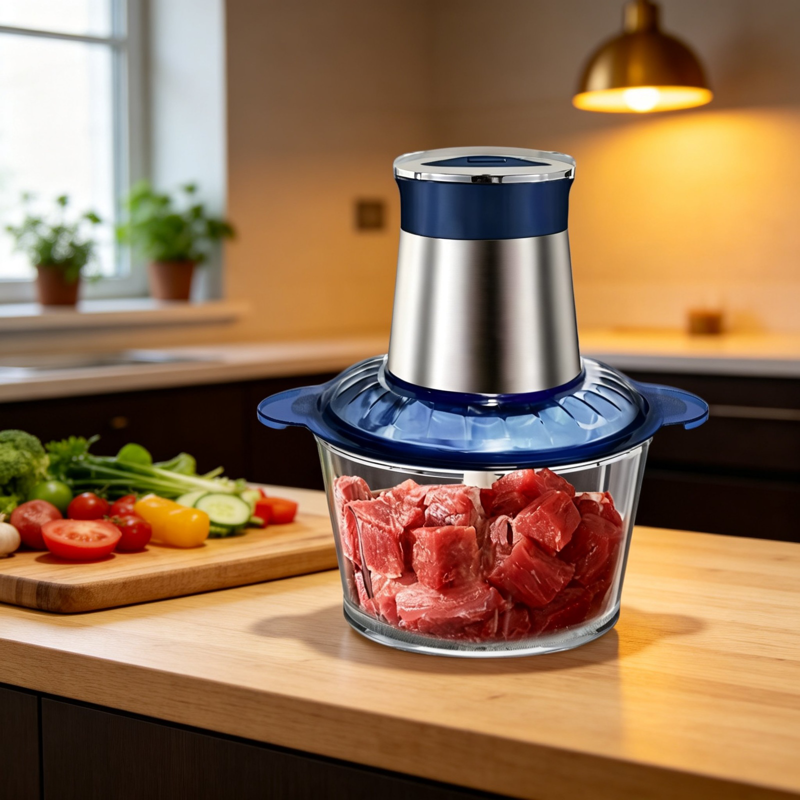 Electric meat and vegetable grinder for efficient meal prep