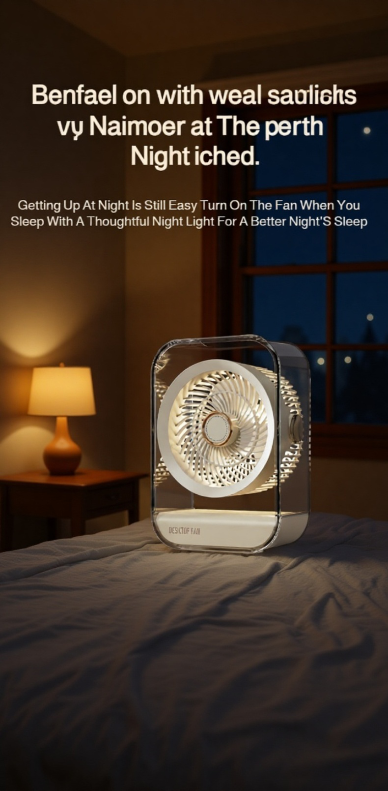 Energy efficient desktop fan for home