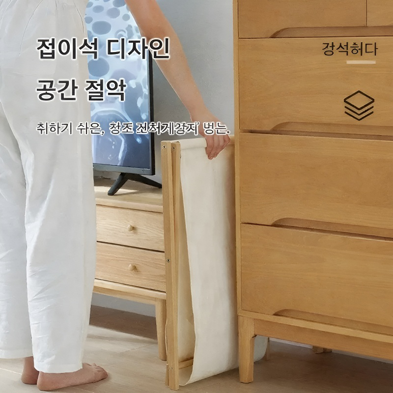 대나무 나무 빨래 바구니 수납함