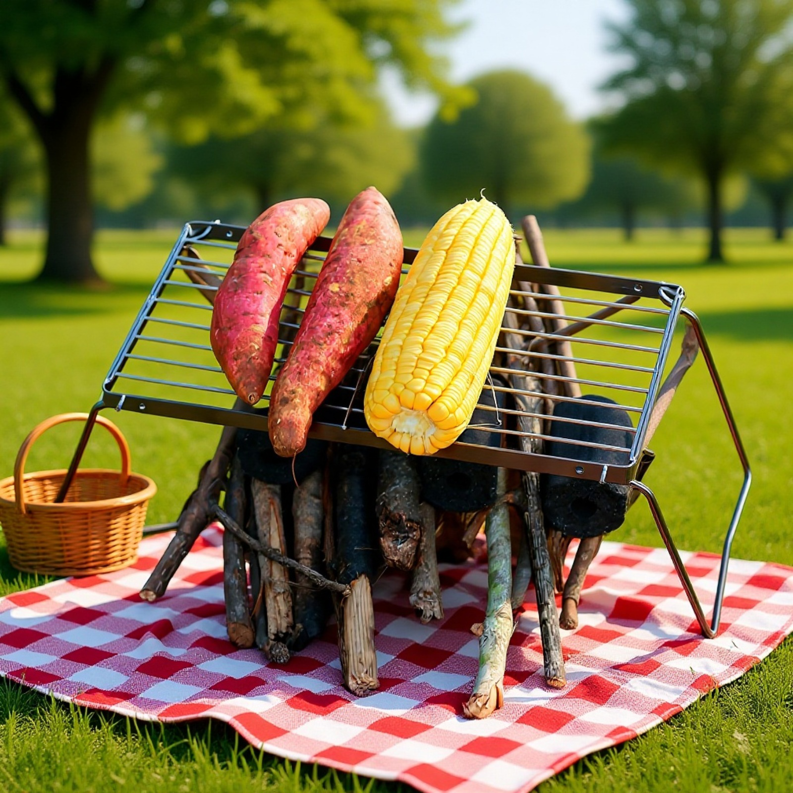 휴대가 간편한 스테인리스 스틸 접이식 그릴