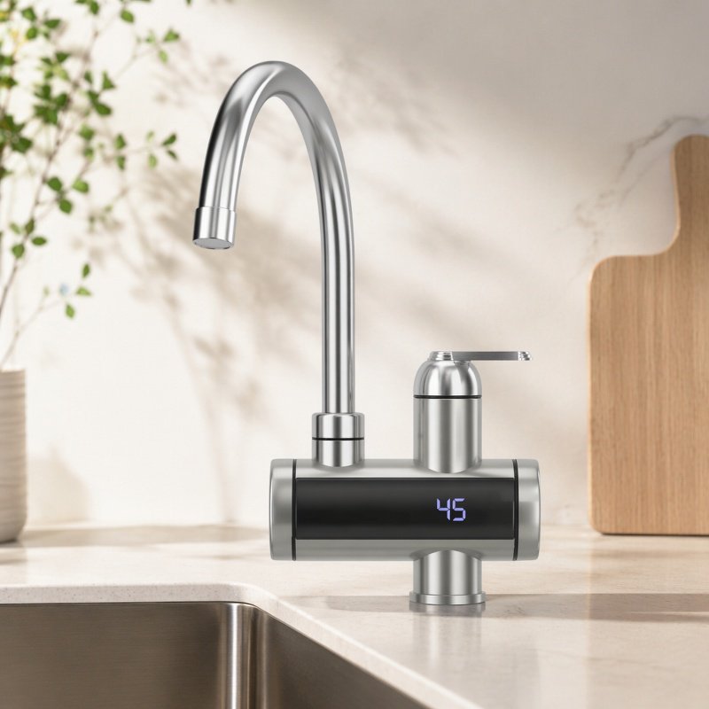 Edelstahl Elektrischer Warmwasserhahn
