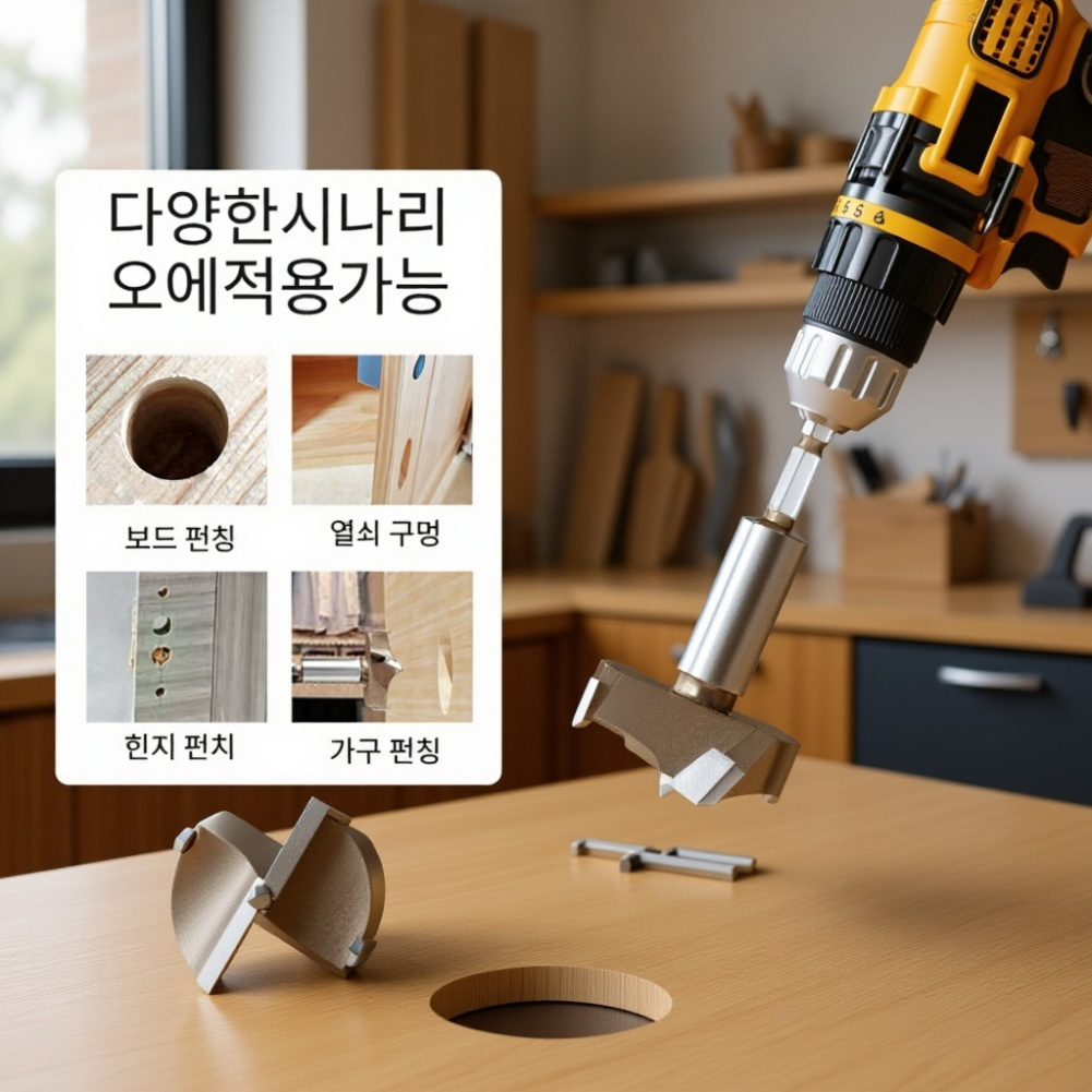 양날 디자인의 목공 합금 홀더 근접 사진