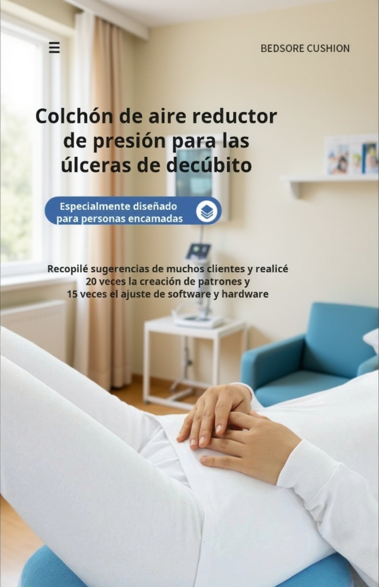 Almohadilla de aire para prevención de úlceras por presión