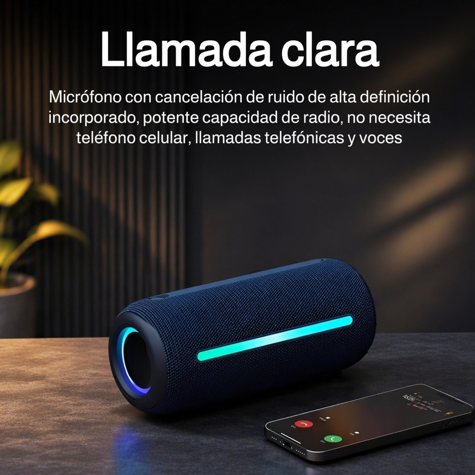 Altavoz Bluetooth inalámbrico portátil de alta potencia, resistente al agua, para exteriores