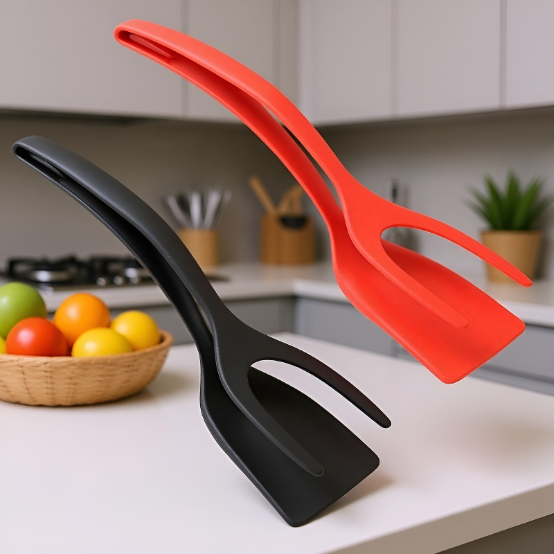 Nylon Steak-Clip gebratener Fisch Omelette-Clip 2-in-1 Lebensmittel-Clip Spatel Toastdose Clip Spate