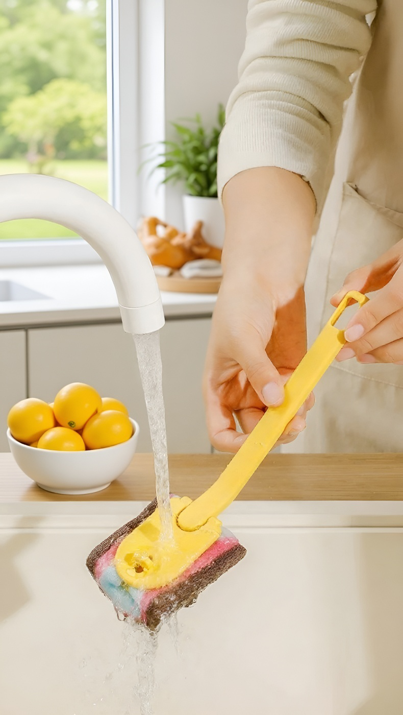 Cepillo quitamanchas para platos y utensilios de cocina