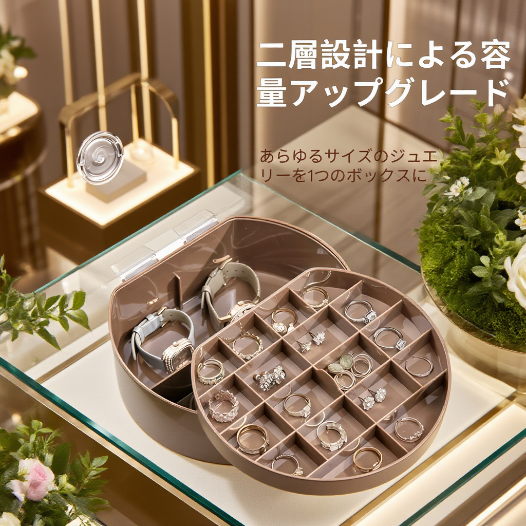 便捷式双层首饰盒の外観