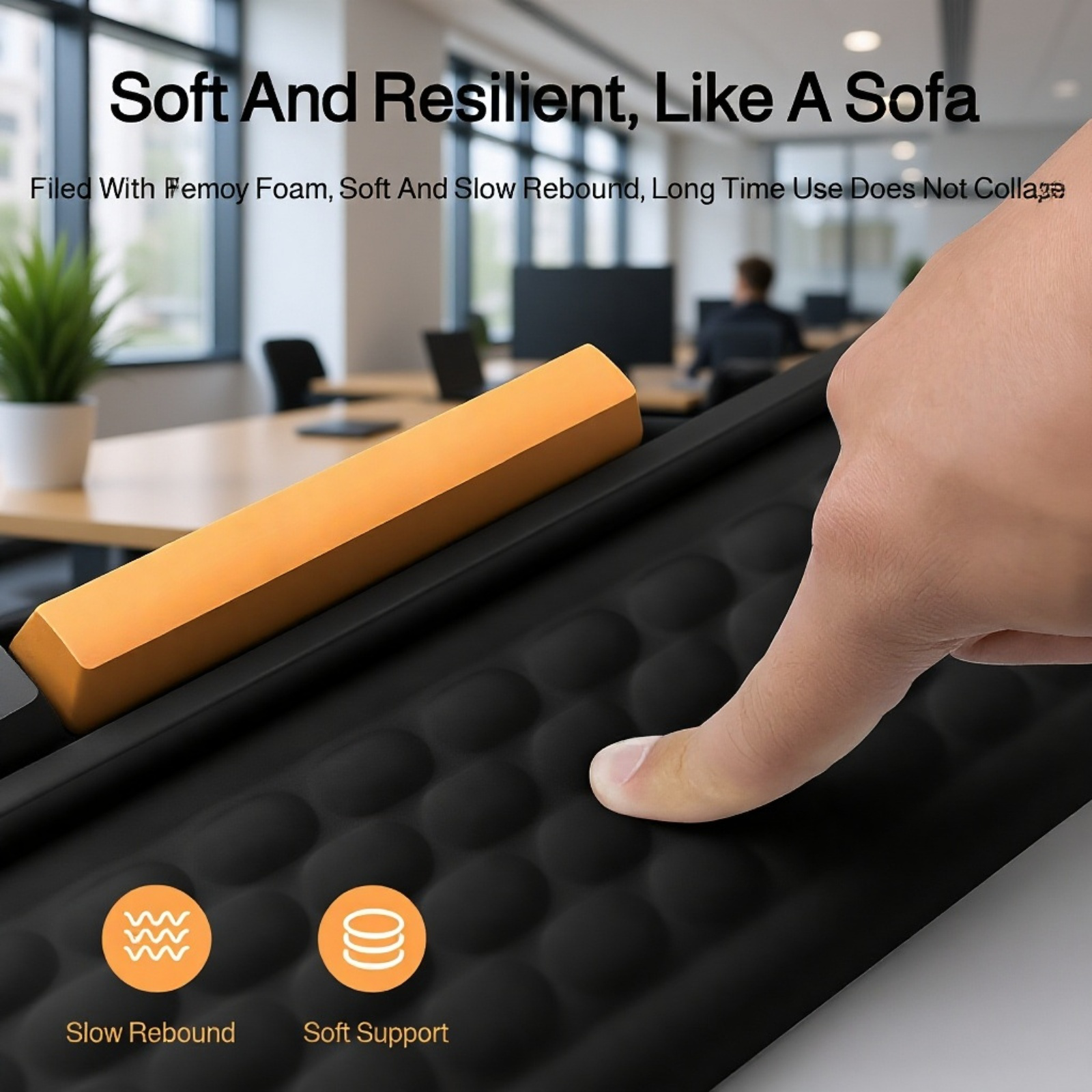 Reposamuñecas suave para teclado mecánico