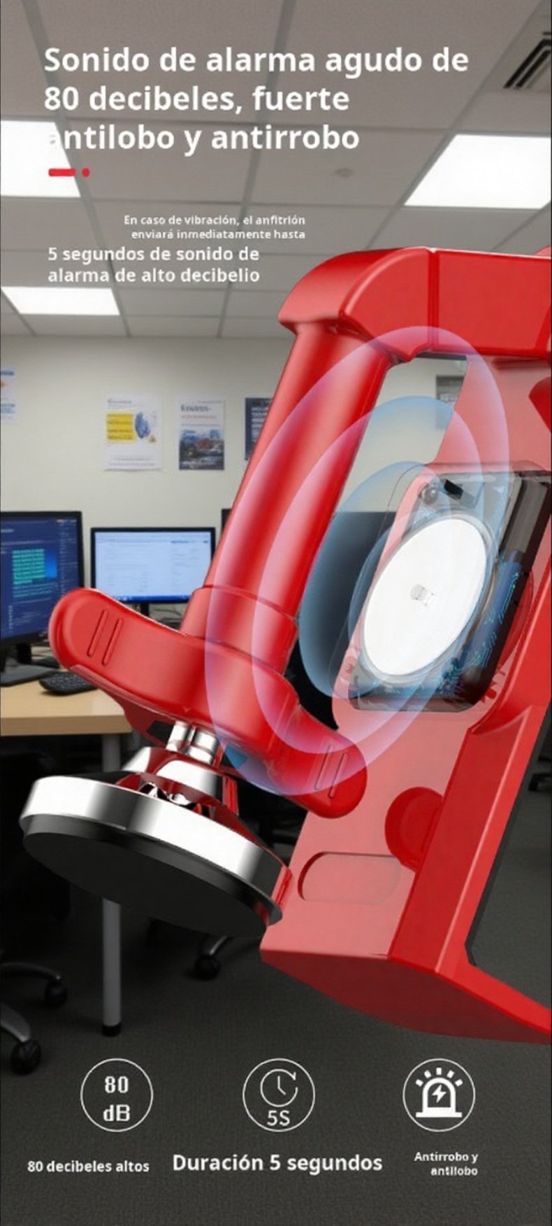 Tope de puerta compacto para viajeros